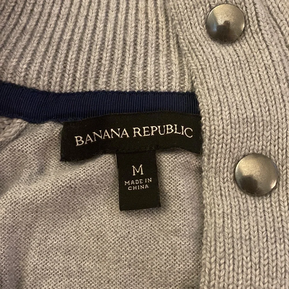 Banana Republic Merino Extra Fine Wool 1/4 Button Sweater